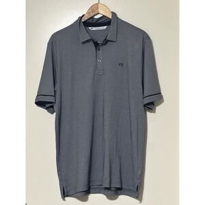 Travis Mathew Polo Golf Shirt Mens Large Gray Pima Cotton